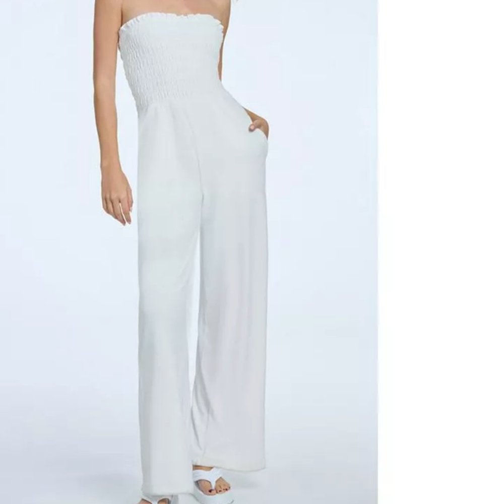 Juicy Couture Velour Smocked Sleeveless jumpsuit